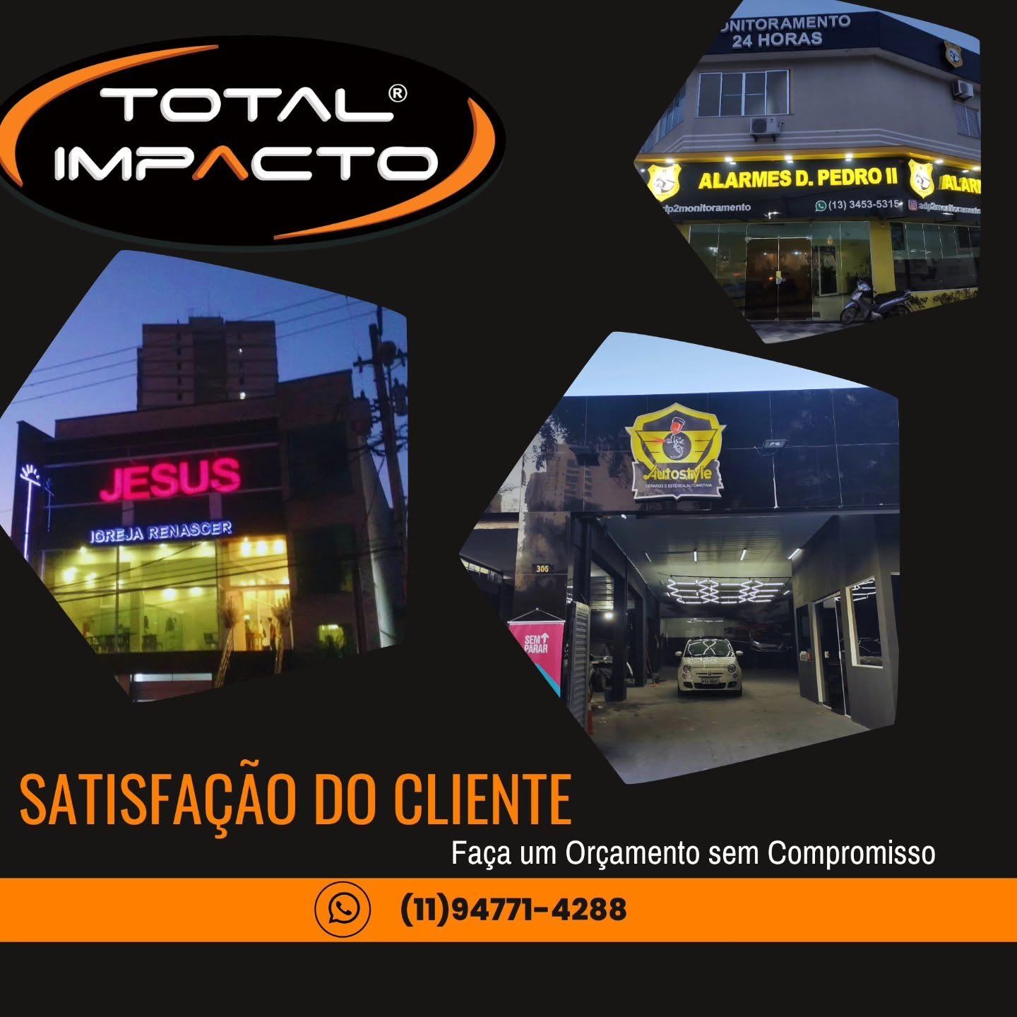 Projetos em diversos segmentos: alarmes, igreja e autopeças