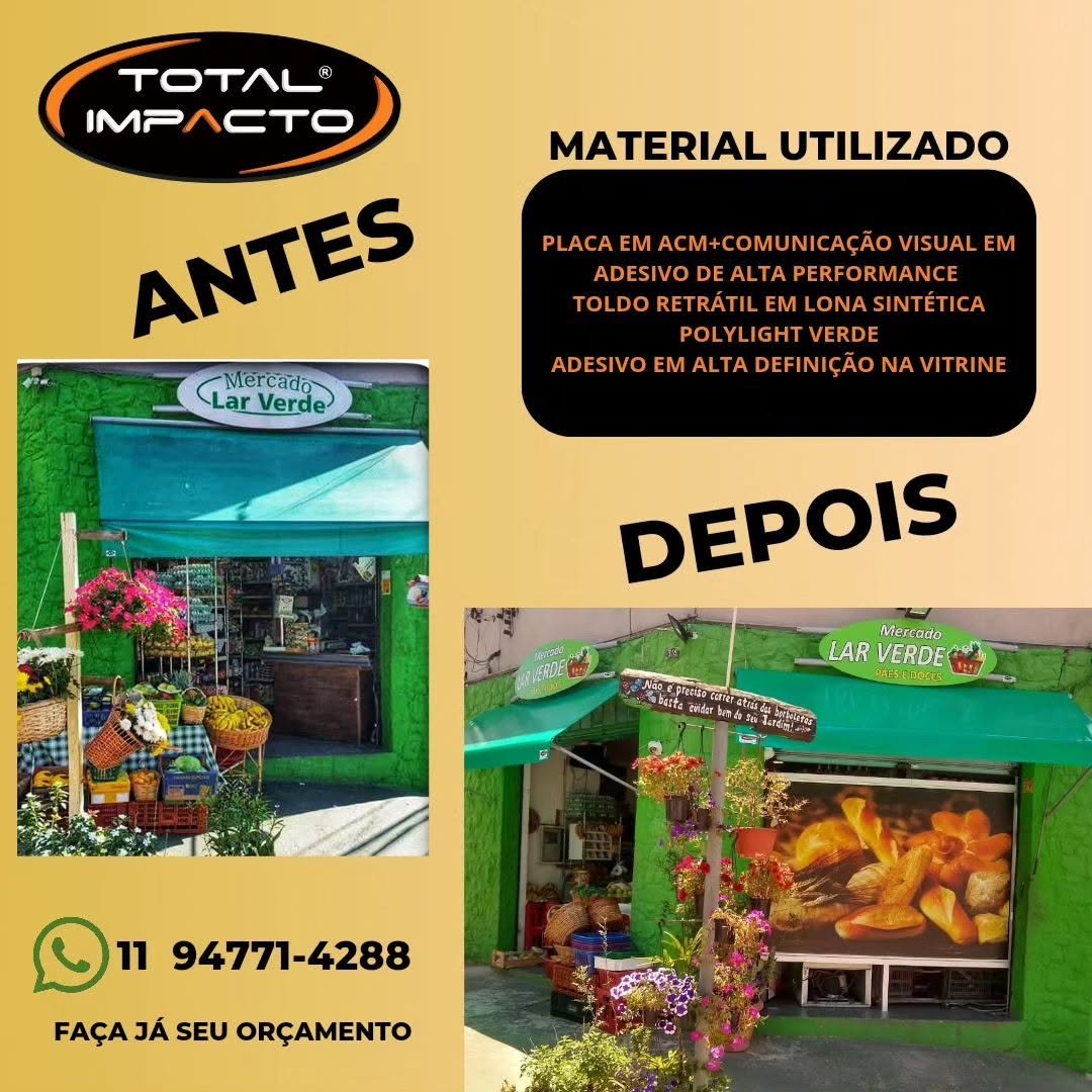 Antes e depois do Mercado Lar Verde