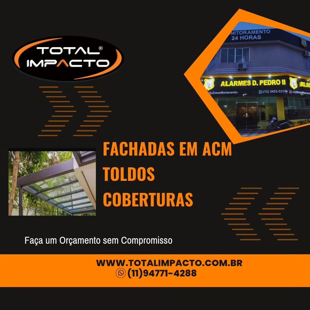 Fachada em ACM instalada pela Total Impacto